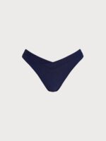Navy Ribbed Bikini Bottom - Image 9
