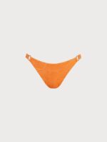 Orange Textured O-Ring Bikini Bottom - Image 7