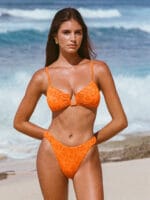 Orange Starfish Elastic Bikini Bottom - Image 3