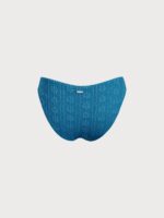 Blue Jacquard V Cut Bikini bottom - Image 6