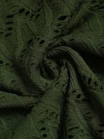 Dark Green Textured Cutout Bikini Bottom - Image 9