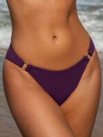 Purple O-Ring Bikini Bottom