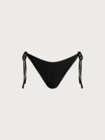 Black Solid Tie Bikini Bottom - Image 6