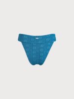 Blue Jacquard High Cut Bikini bottom - Image 7