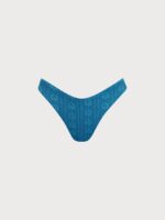 Blue Jacquard V Cut Bikini bottom - Image 5