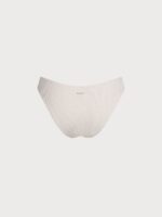 Off White Solid Bikini Bottom - Image 8