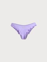 Purple Textured Ruffled Bikini Bottom - Image 7