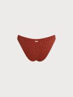 Orange Textured Bikini Bottom - Image 6