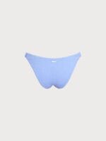 Light Blue Textured Elastic Bikini Bottom - Image 9