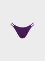 Purple Cutout Bikini Bottom - Image 6