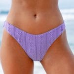 Purple Jacquard V Cut Bikini bottom