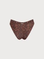Leopard Print V Cut Lurex Bikini Bottom - Image 7