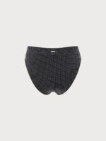 Black Polka Dot High Waisted Bikini Bottom - Image 6