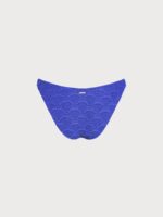 Royal Blue Textured Full Coverage Bikini Bottom - Image 7