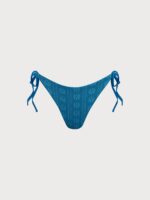 Blue Jacquard Tie Bikini Bottom - Image 5