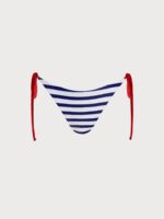 Navy Stripe Reversible Tie Bikini Bottom - Image 8
