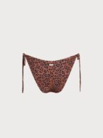 Leopard Print Lurex Tie Bikini Bottom - Image 7