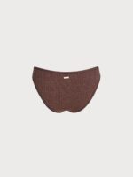 Dark Coffee Lurex O-Ring Bikini Bottom - Image 8