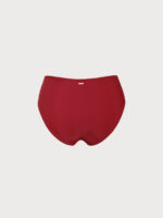 Red Ruched Plus Size Bikini Bottom - Image 6