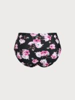 Black Floral Plus Size Bikini Bottom - Image 7