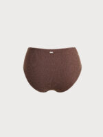 Dark Coffee V Cut Plus Size Bikini Bottom - Image 6