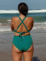 Green Lurex Plus Size Bikini Bottom - Image 2