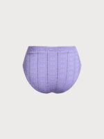 Purple Jacquard Plus Size Bikini Bottom - Image 7