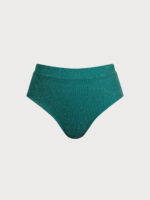 Green Lurex Plus Size Bikini Bottom - Image 5