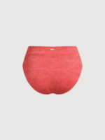 Red Jacquard V Cut Plus Size Bikini Bottom - Image 7