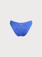 Blue Textured O-Ring Bikini Bottom - Image 7