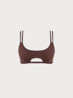 Dark Coffee Cutout Strappy Bikini Top - Image 8