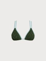 Dark Green Triangle Cutout Bikini Top - Image 6