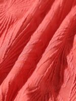 Red Jacquard Triangle Bikini Top - Image 11
