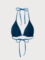 Blue Jacquard Halter Bikini Top - Image 11