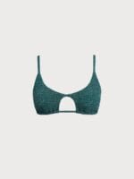 Green Monogram Cutout Bikini Top - Image 8