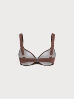Dark Coffee Textured Underwire Bikini Top - Image 13
