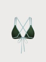Dark Green Triangle Cutout Bikini Top - Image 7