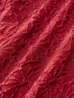 Wine Red Textured O-Ring Bikini Bottom - Image 7