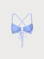 Light Blue Textured U-Bar Bikini Top - Image 7
