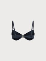 Shimmering Blue Textured Underwire Bikini Top - Image 7