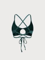 Green Monogram Cutout Bikini Top - Image 9