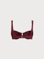 Wine Red Textured Underwire Bikini Top - Image 6
