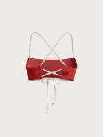 Brick Red Jacquard Bikini Top - Image 9