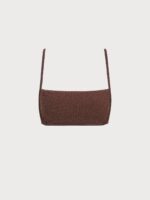 Dark Coffee Shimmer Bikini Top - Image 8