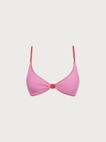 Red-Pink Reversible Knot X Cross Bikini Top - Image 9