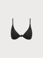 Black Ribbed Knot Bikini Top - Image 5