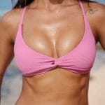 Pink Twist Backless Bikini Top