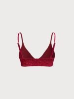 Wine Red Textured O-Ring Bikini Top - Image 11