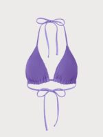 Purple Jacquard Halter Bikini Top - Image 6