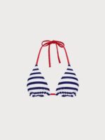 Navy Stripe Reversible Triangle Bikini Top - Image 7